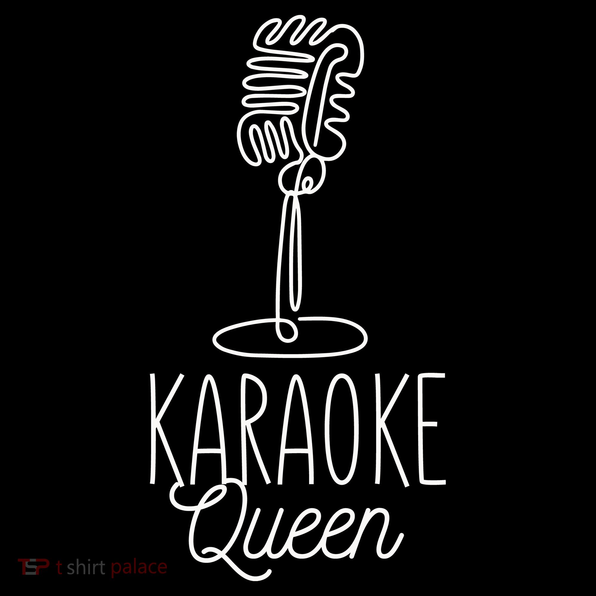 Karaoke Queen Microphone Musical Women's Long Sleeve Shirt