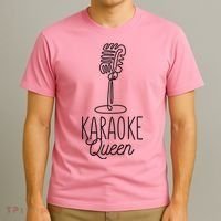 Karaoke Queen Microphone Musical T-Shirt thumb 3