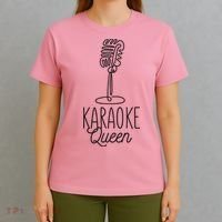 Karaoke Queen Microphone Musical T-Shirt thumb 4