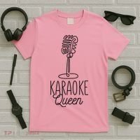 Karaoke Queen Microphone Musical T-Shirt thumb 5