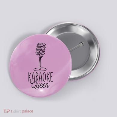 Karaoke Queen Microphone Musical Button