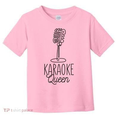 Karaoke Queen Microphone Musical Toddler T-Shirt