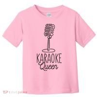 Karaoke Queen Microphone Musical Toddler T-Shirt thumb 0
