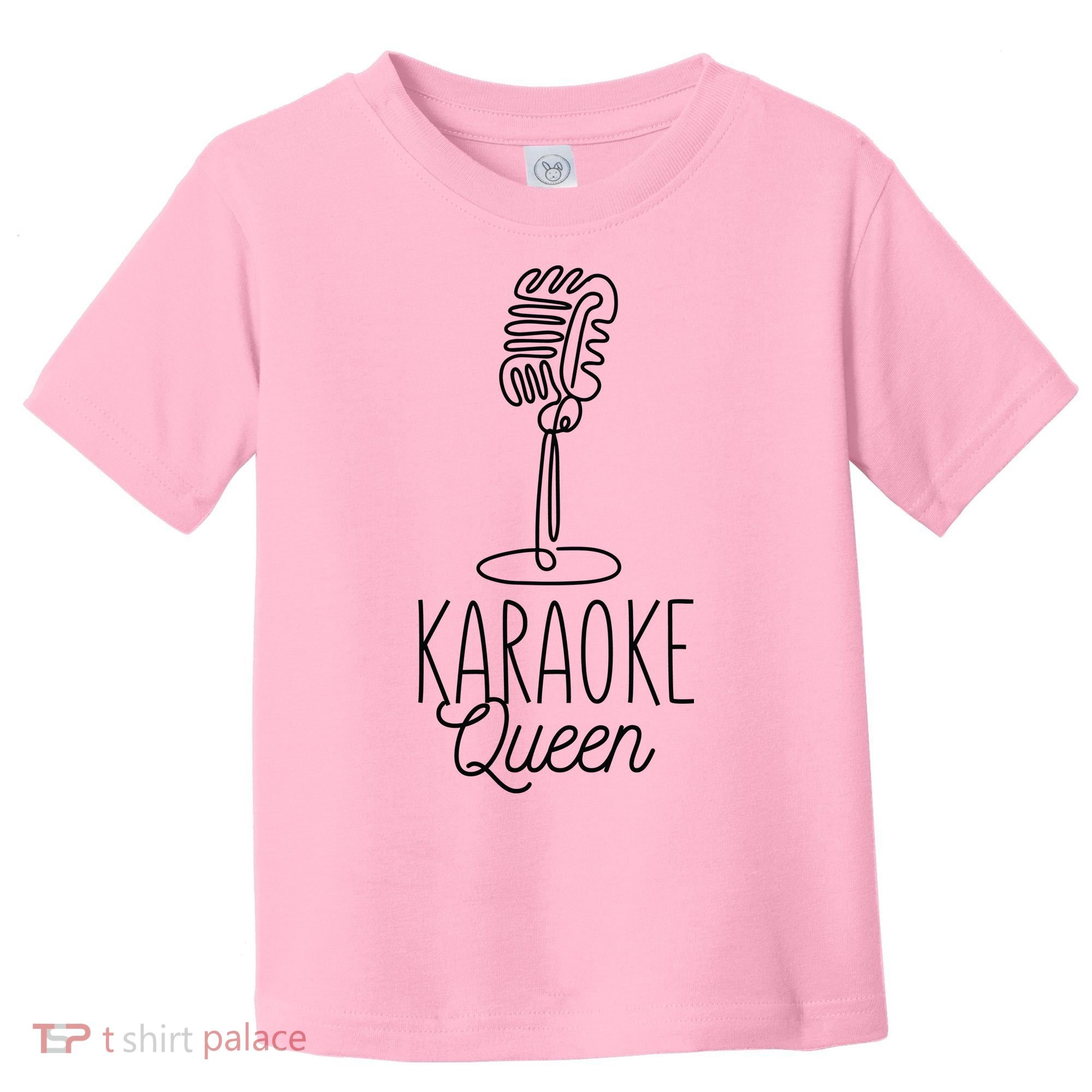 Karaoke Queen Microphone Musical Toddler T-Shirt