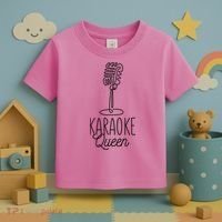 Karaoke Queen Microphone Musical Toddler T-Shirt thumb 3