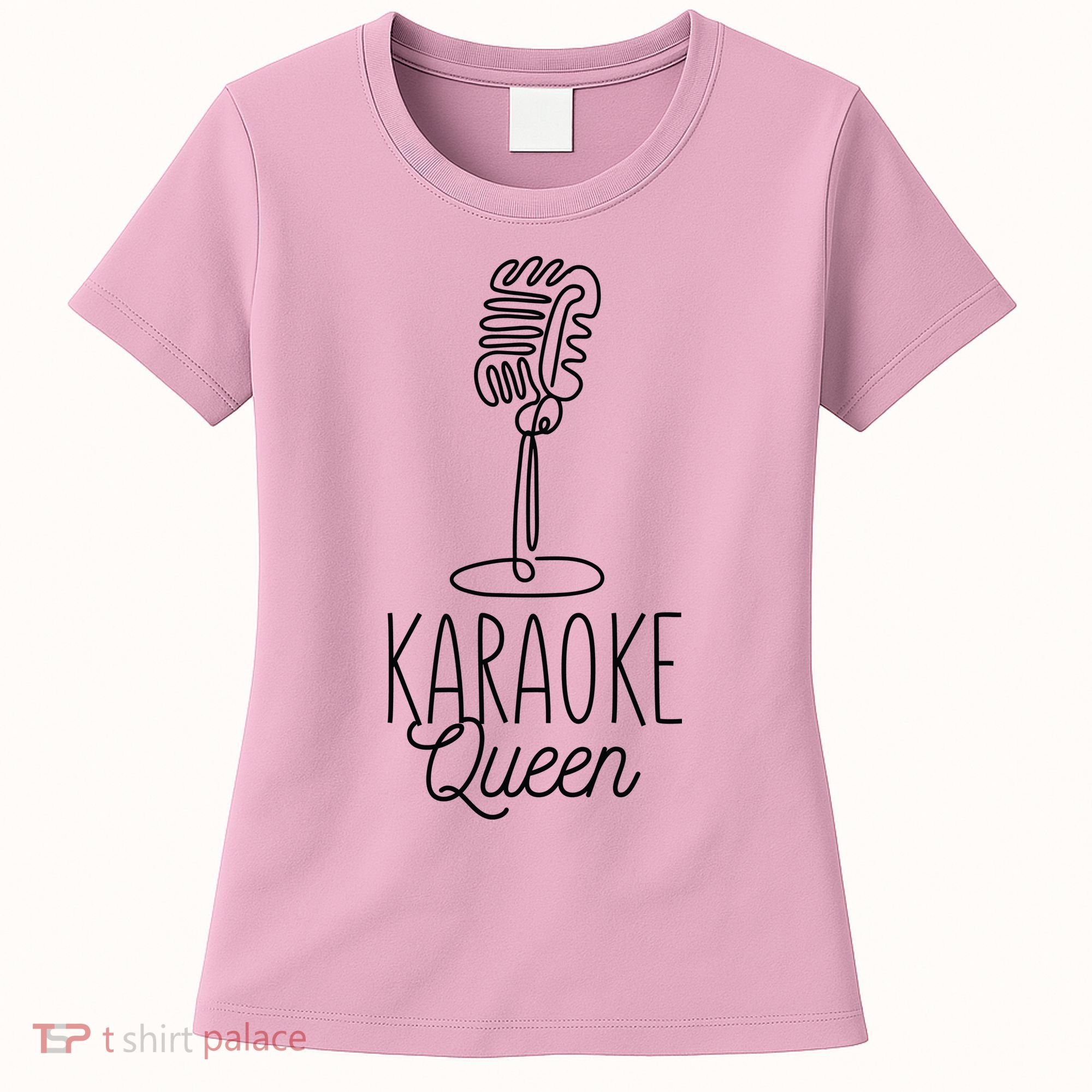 Karaoke Queen Microphone Musical Women's T-Shirt