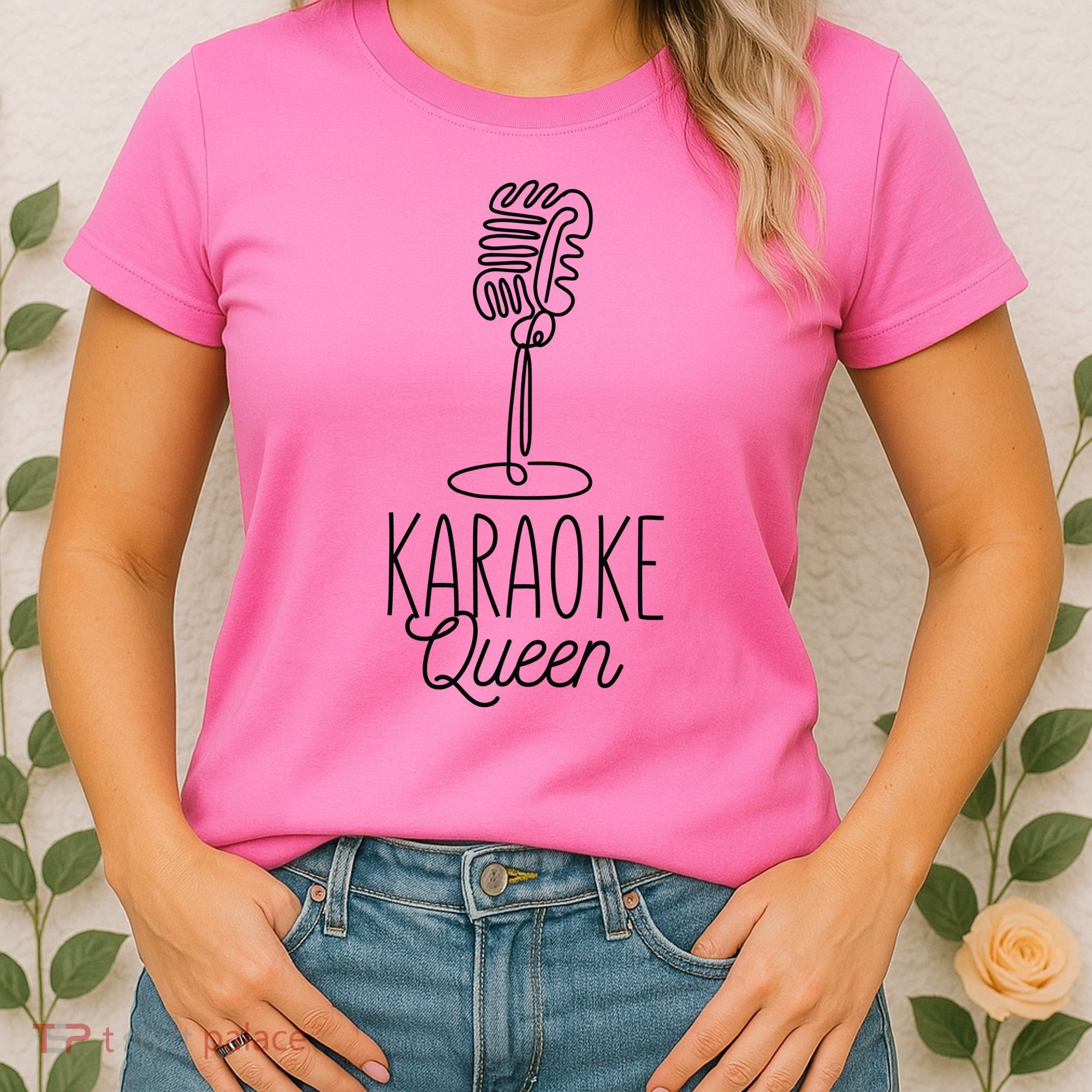 Karaoke Queen Microphone Musical Women's T-Shirt