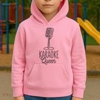 Karaoke Queen Microphone Musical Kids Hoodie thumb 2