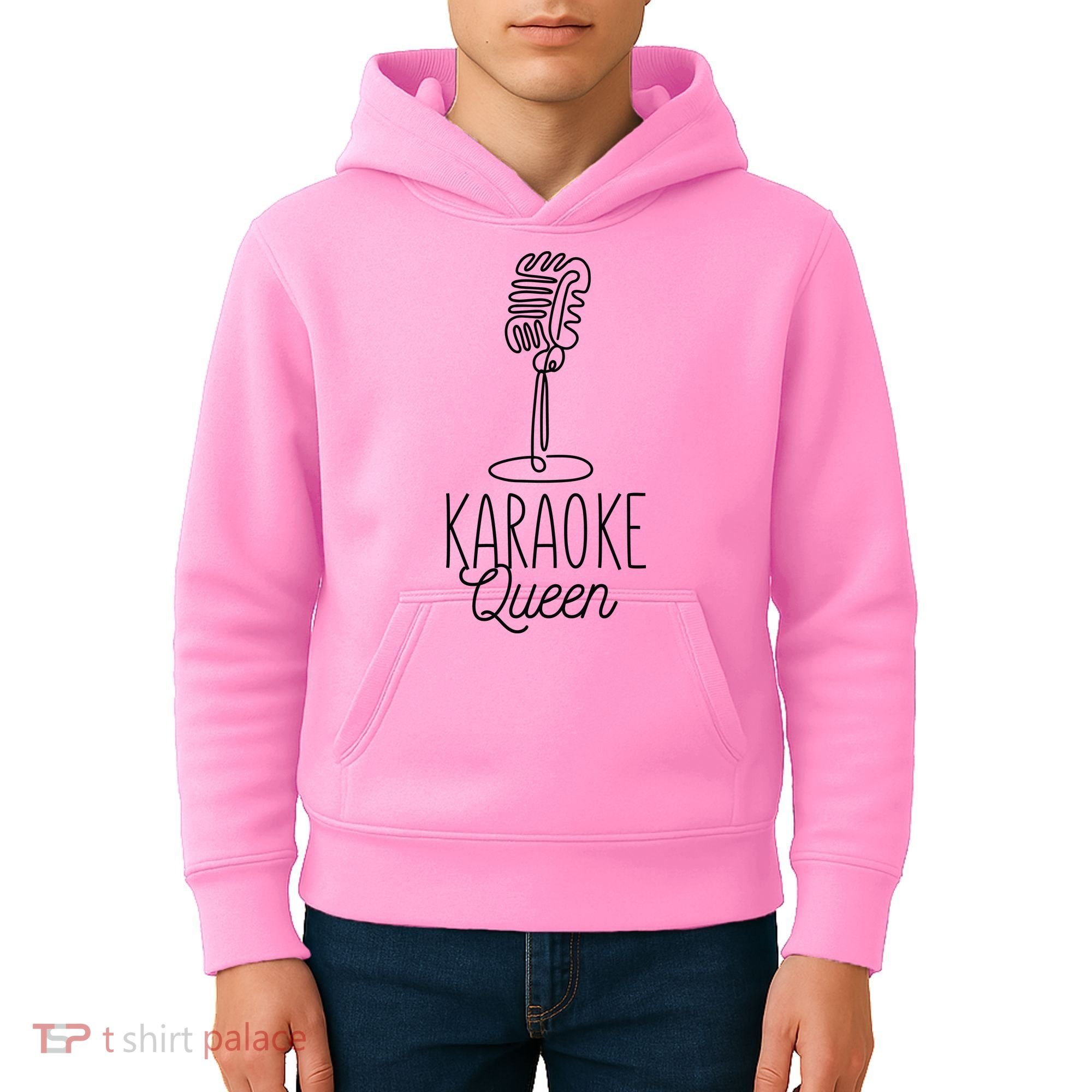 Karaoke Queen Microphone Musical Kids Hoodie