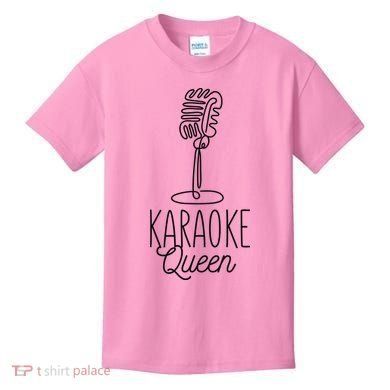 Karaoke Queen Microphone Musical Kids T-Shirt