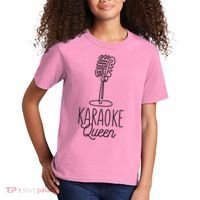 Karaoke Queen Microphone Musical Kids T-Shirt thumb 2