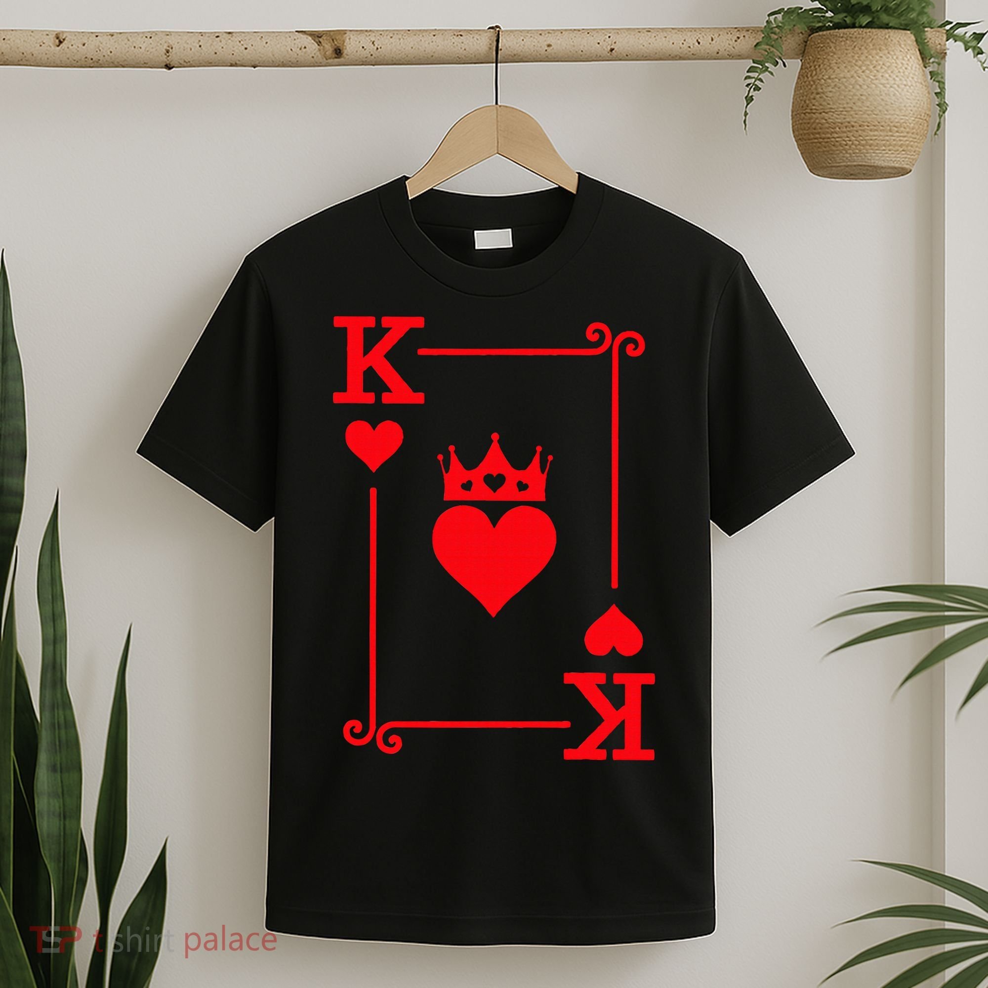 King Queen of Hearts Matching Couple King of Hearts T-Shirt