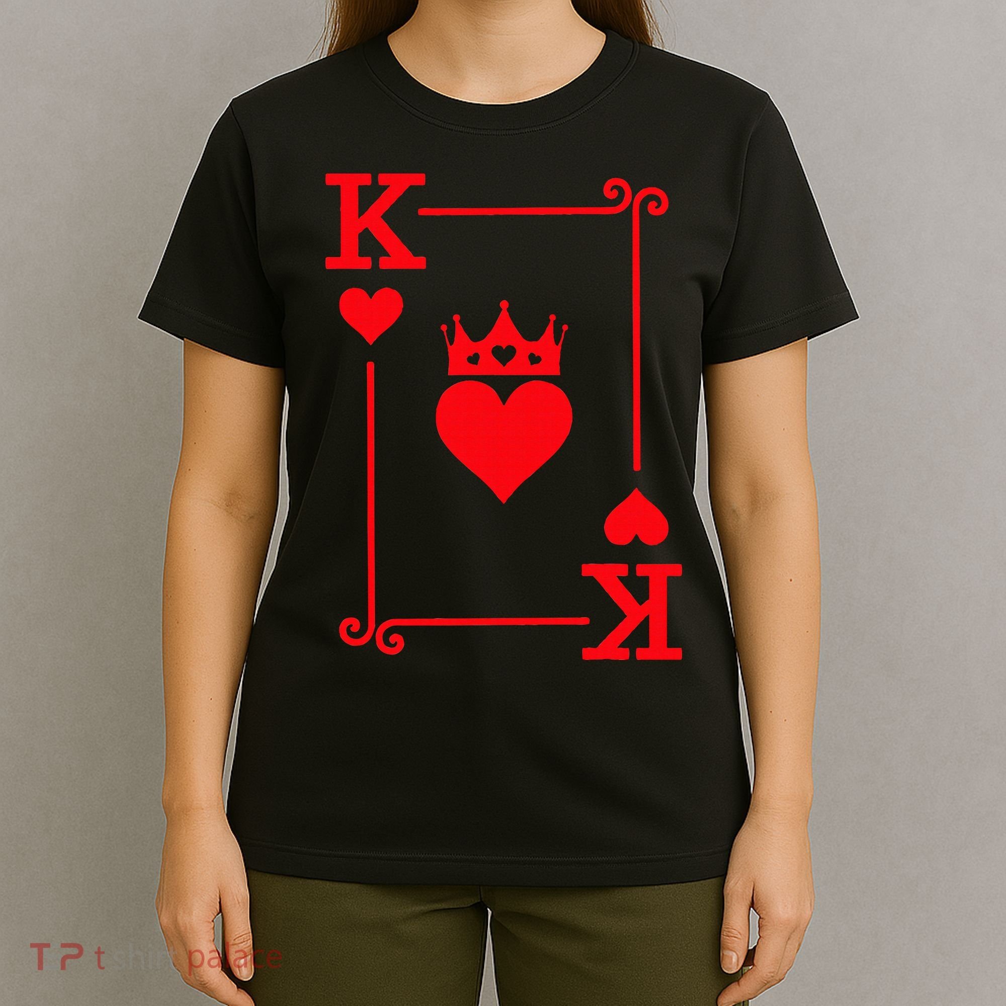 King Queen of Hearts Matching Couple King of Hearts T-Shirt