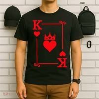 King Queen of Hearts Matching Couple King of Hearts T-Shirt thumb 6