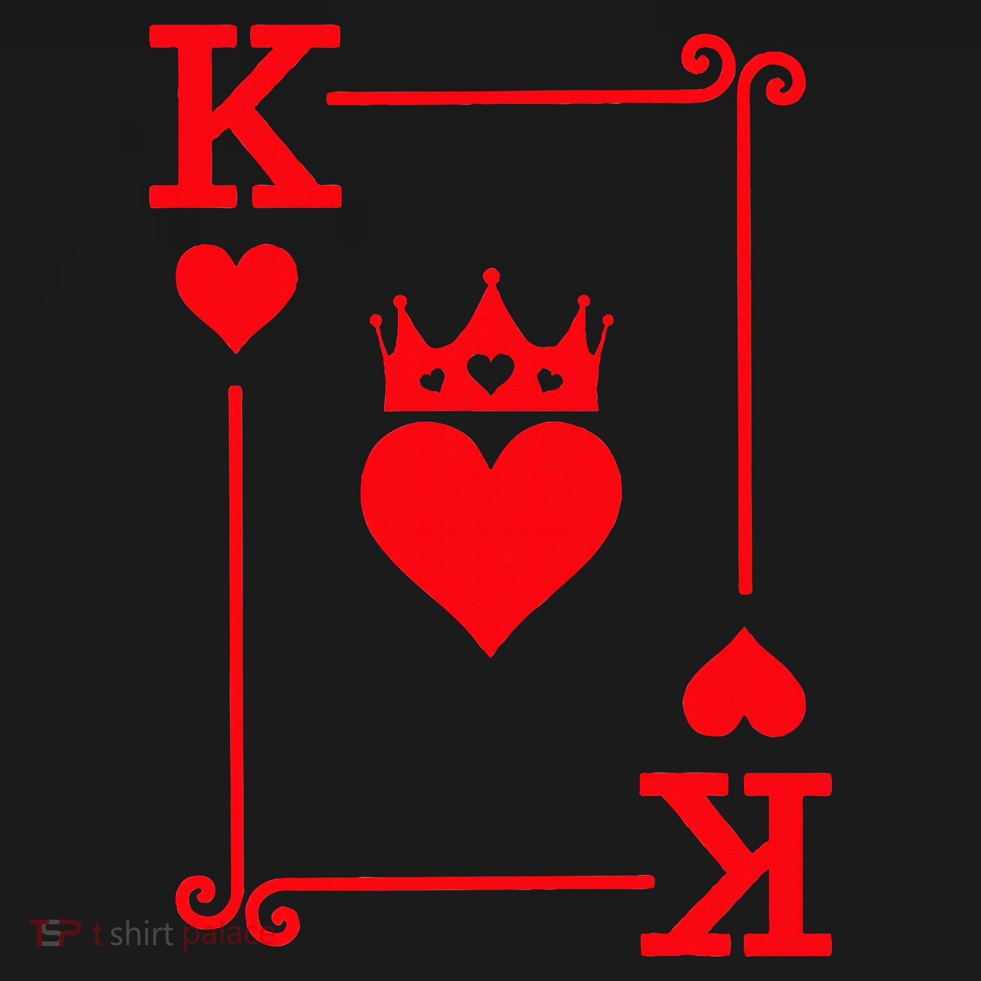 King Queen of Hearts Matching Couple King of Hearts T-Shirt