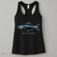Kenai River Alaska King Salmon Fish Art Fishing Trip Women's Tank Top thumb 3