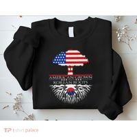Korean Roots American Grown Tree Flag Us Korea Asian Sweatshirt thumb 2