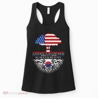 Korean Roots American Grown Tree Flag Us Korea Asian Women's Tank Top thumb 0
