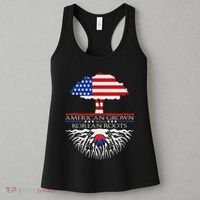 Korean Roots American Grown Tree Flag Us Korea Asian Women's Tank Top thumb 3