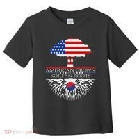 Korean Roots American Grown Tree Flag Us Korea Asian Toddler T-Shirt thumb 0