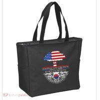 Korean Roots American Grown Tree Flag Us Korea Asian Tote Bag thumb 2