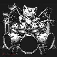 Kitten Rock Band Funny Kitty Drummer Cat Playing Drums Visor thumb 3