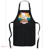 Kawaii Ramen Cat Retro Sunset Apron thumb 0