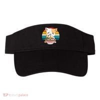Kawaii Ramen Cat Retro Sunset Visor thumb 0