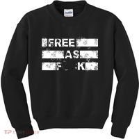 Kyle Rittenhouse Free As Fuck Kids Sweatshirt thumb 0