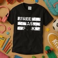 Kyle Rittenhouse Free As Fuck Kids T-Shirt thumb 3