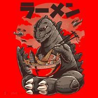 Kaiju's Ramen Sea Monster Santa Hat thumb 1