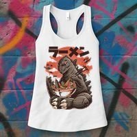 Kaiju's Ramen Sea Monster Women's Tank Top thumb 3