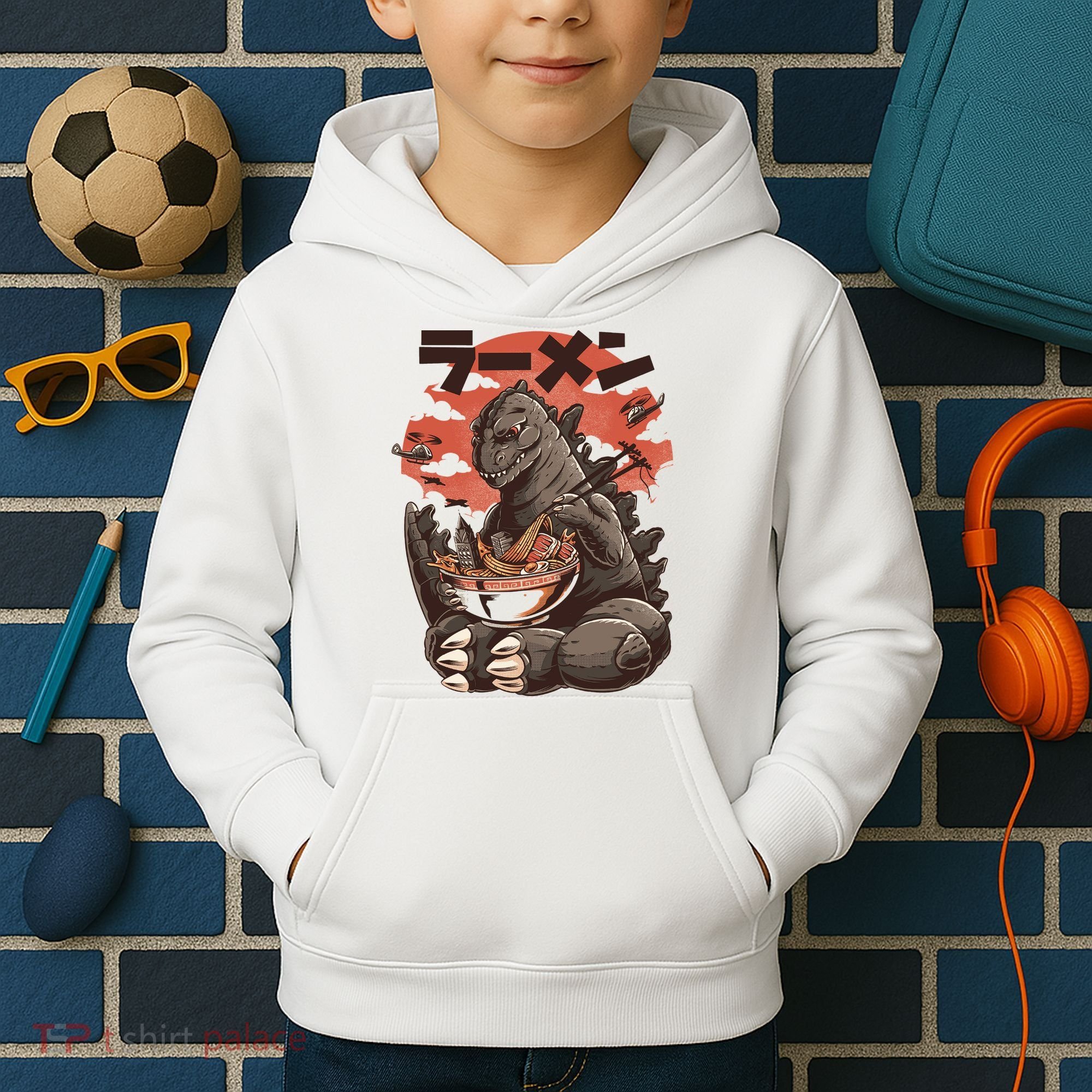 Kaiju's Ramen Sea Monster Kids Hoodie