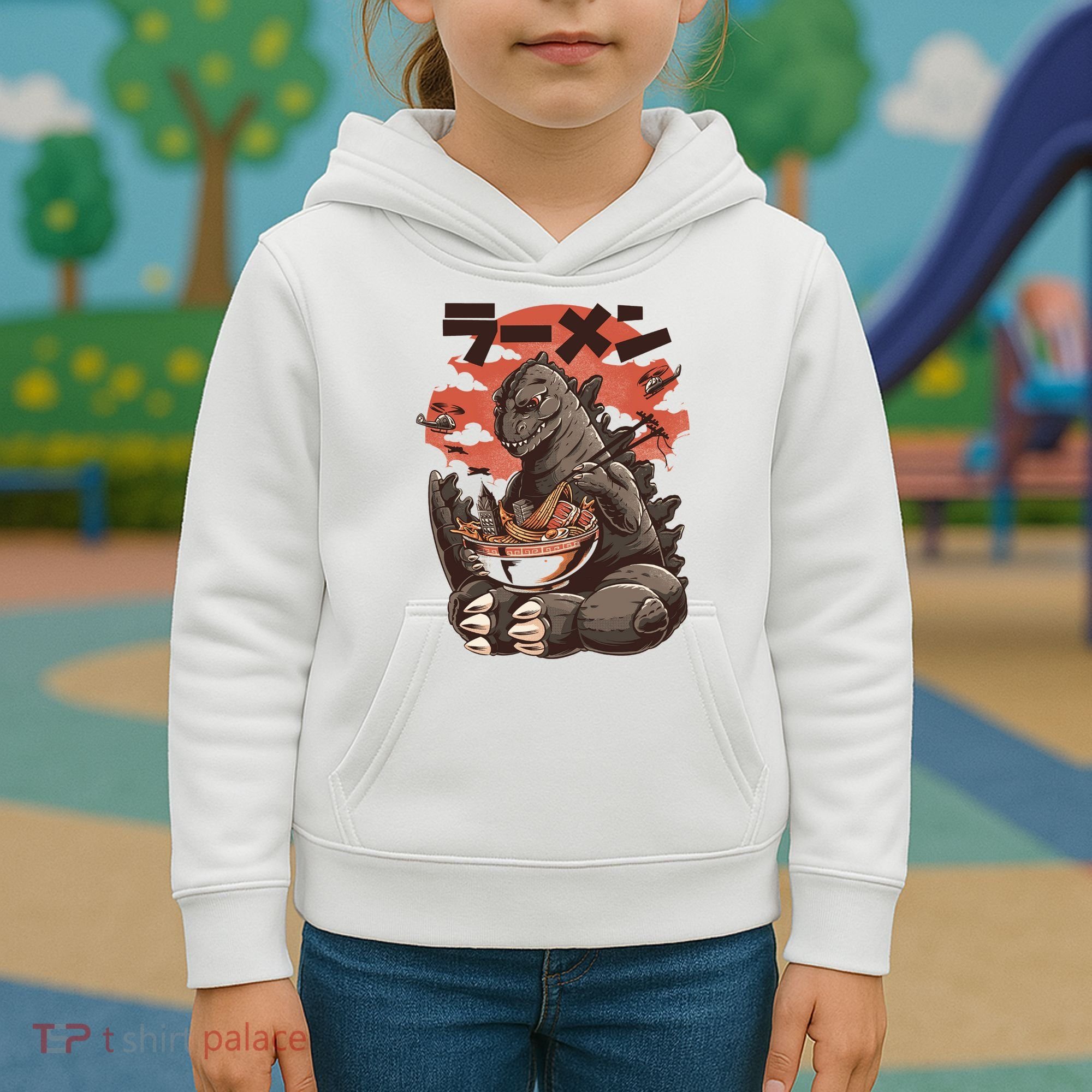 Kaiju's Ramen Sea Monster Kids Hoodie