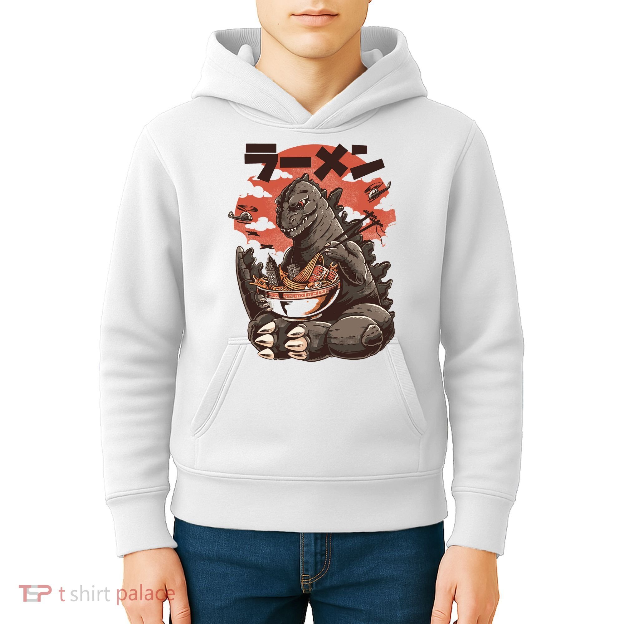 Kaiju's Ramen Sea Monster Kids Hoodie
