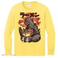 Kaiju's Ramen Sea Monster Kids Long Sleeve Shirt thumb 0