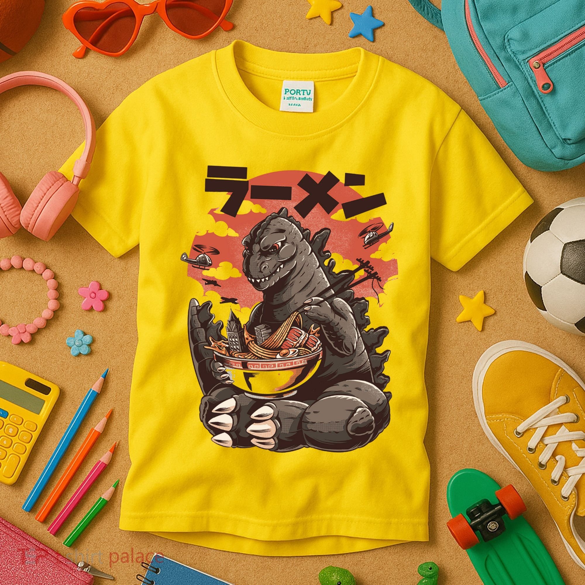Kaiju's Ramen Sea Monster Kids T-Shirt