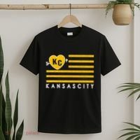 Kc Red Heart & Arrow 2 Letter Kc Kansas City Kc Love Kc Red T-Shirt thumb 2