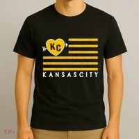 Kc Red Heart & Arrow 2 Letter Kc Kansas City Kc Love Kc Red T-Shirt thumb 3