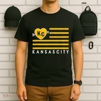 Kc Red Heart & Arrow 2 Letter Kc Kansas City Kc Love Kc Red T-Shirt thumb 6