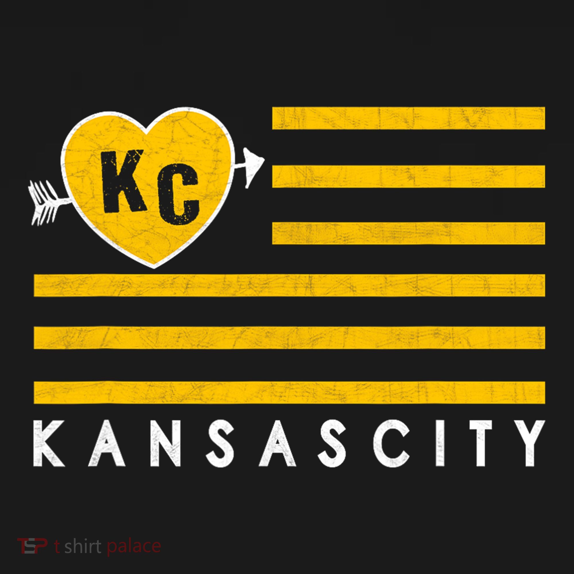 Kc Red Heart & Arrow 2 Letter Kc Kansas City Kc Love Kc Red T-Shirt