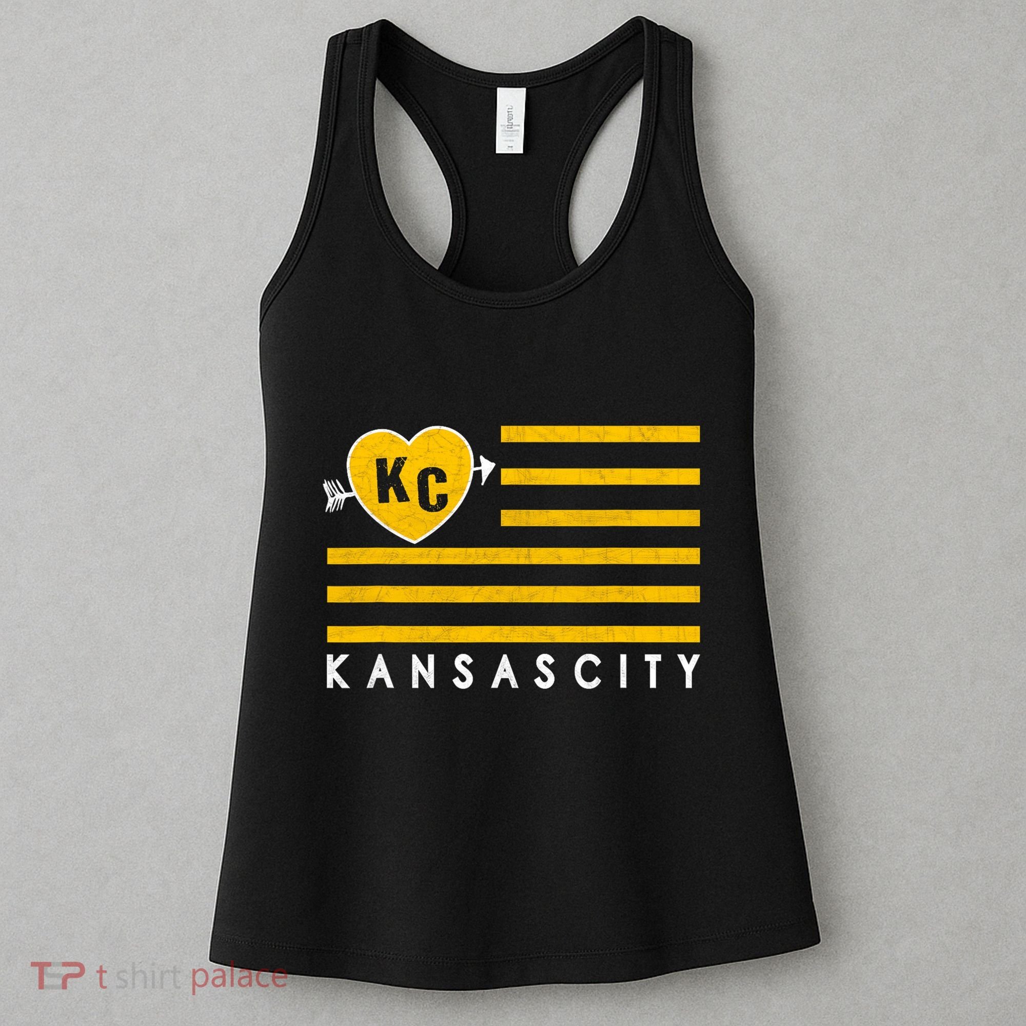Kc Red Heart & Arrow 2 Letter Kc Kansas City Kc Love Kc Red Women's Tank Top