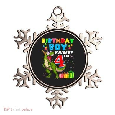 Kids Rawr Im 4 4th Birthday Boy T Rex Dinosaur 4 Years Old Gift Ornament