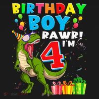 Kids Rawr Im 4 4th Birthday Boy T Rex Dinosaur 4 Years Old Gift Kids Sweatshirt thumb 2