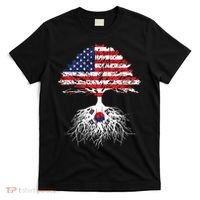 Korean Roots Korean American Korea Flag Men Women T-Shirt thumb 0