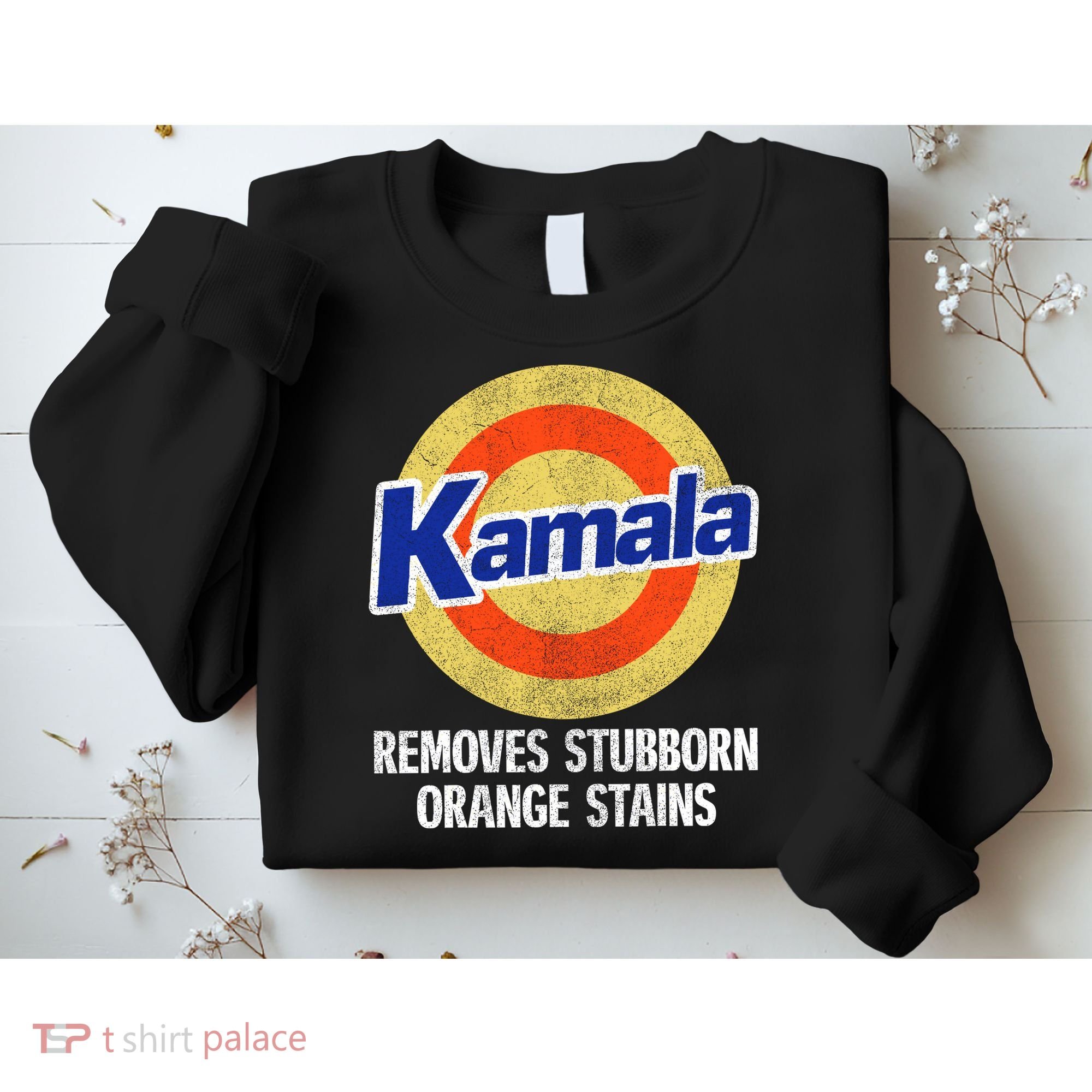 Kamala Removes Nasty Orange Stains Sweatshirt