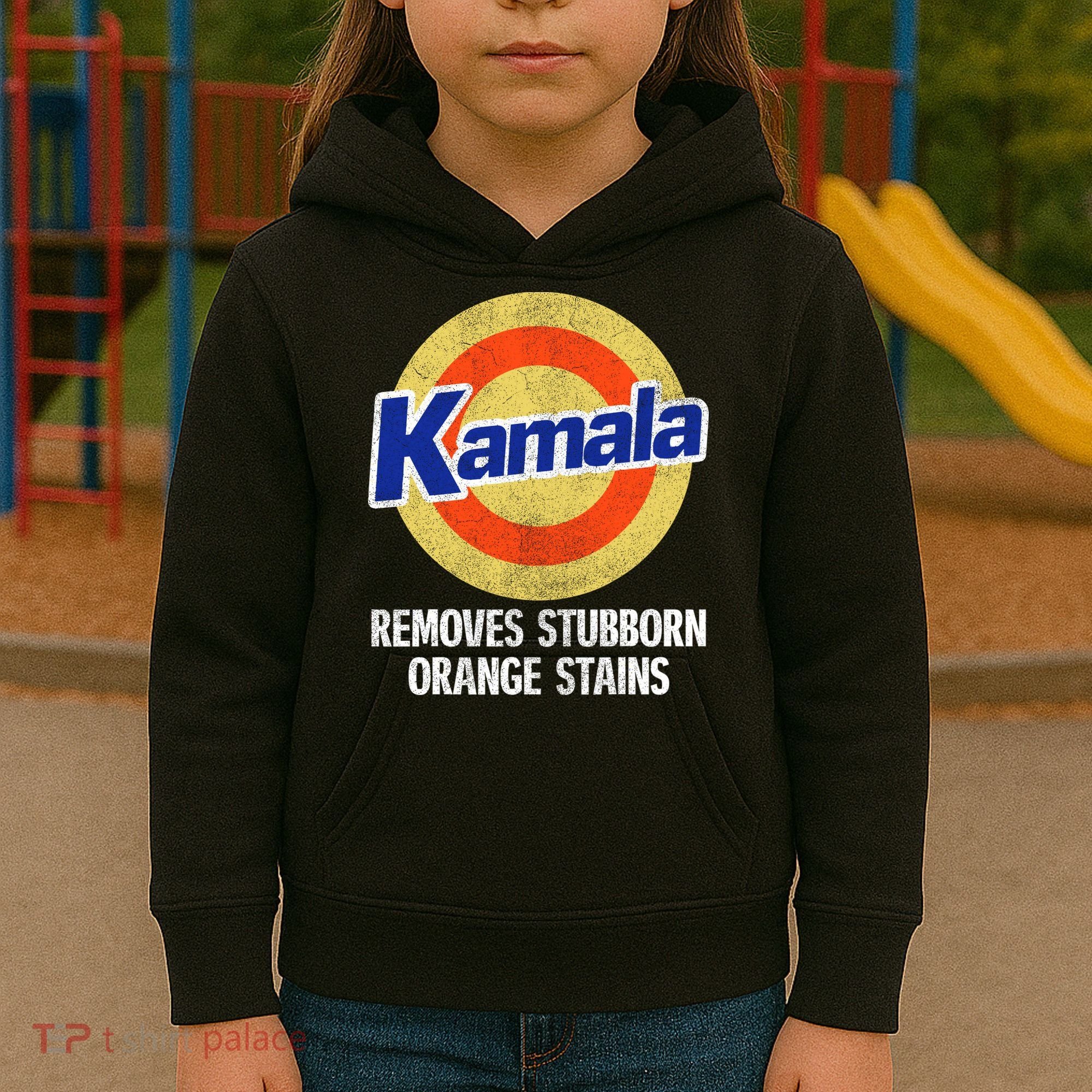 Kamala Removes Nasty Orange Stains Kids Hoodie