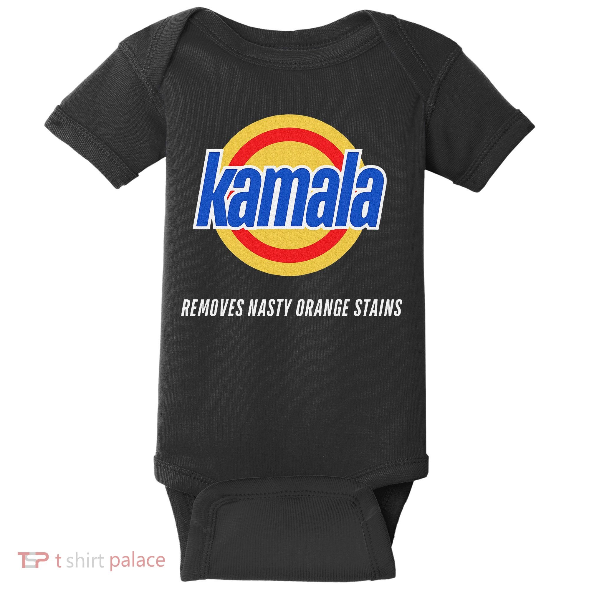 Kamala Removes Nasty Orange Stains Funny Baby Bodysuit