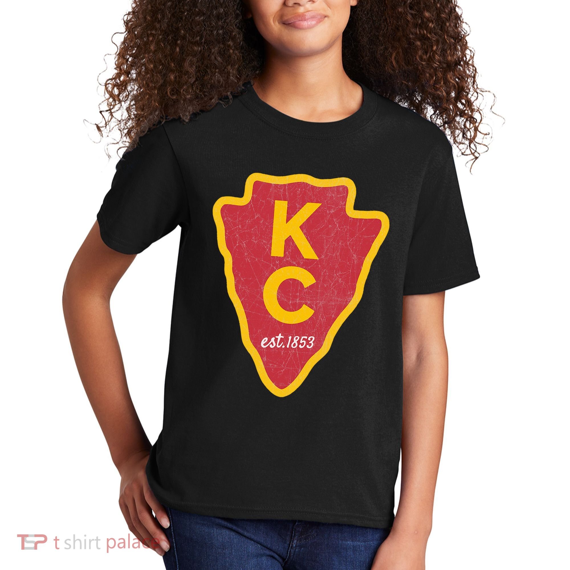 Kc Red Original Red Kansas City Kc Unique Est 1853 Kc Local Kids T-Shirt