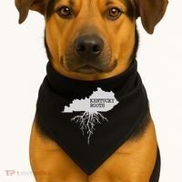 Kentucky Roots State Of Kentucky Map USA-Made Doggie Bandana thumb 1